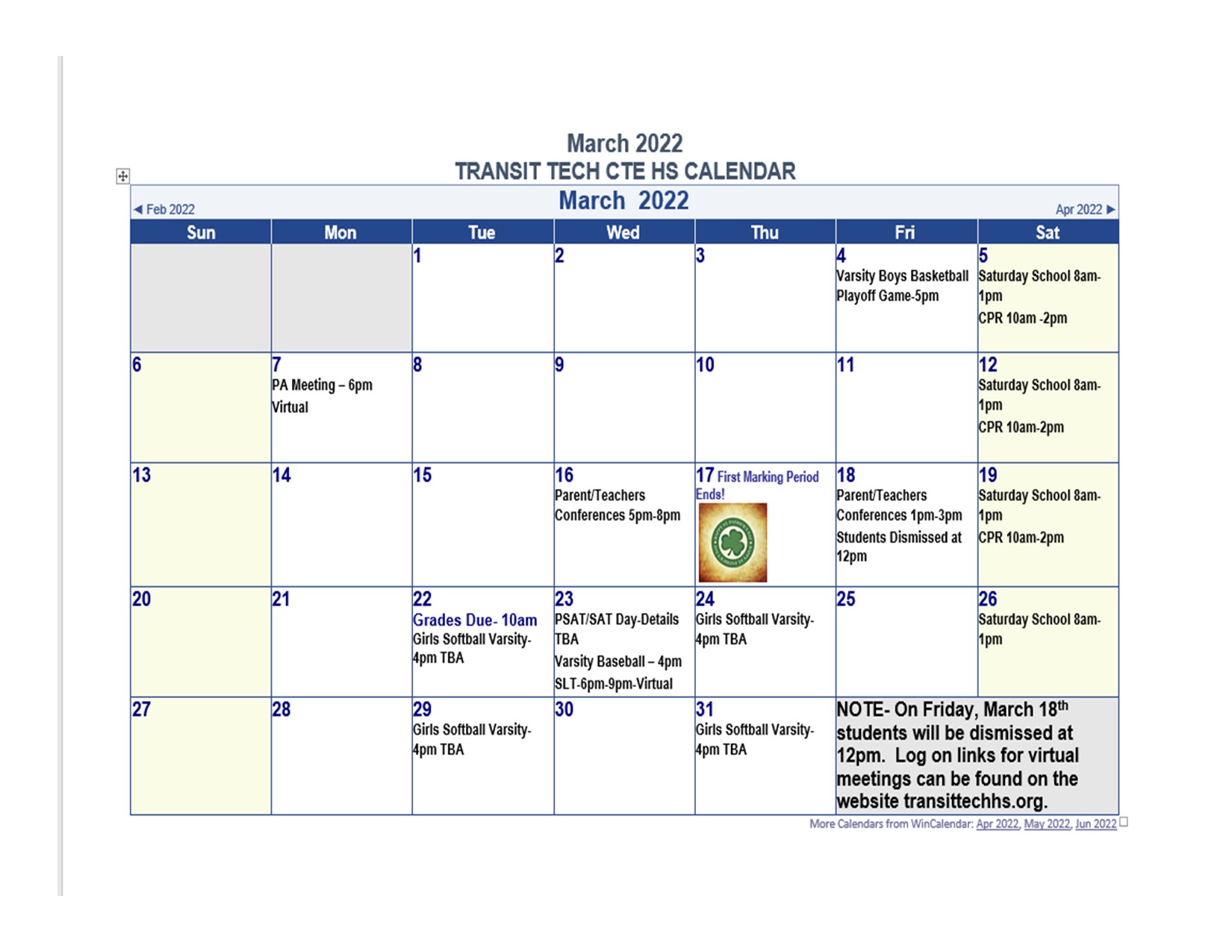 لغة أقحوان إلى الأسفل  March Calendar 2022 – Transit Tech